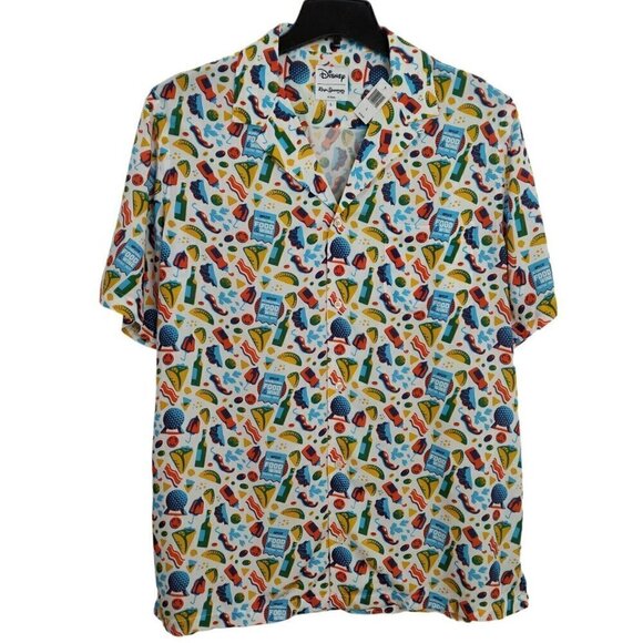 Disney Reyn Spooner Camp Shirt Large Epcot Food & Wine Festival Vacation NWT - Picture 9 of 9